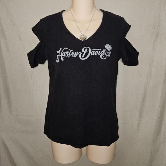 Harley Davidson Cold Shoulder‎ Top - Picture 2 of 8